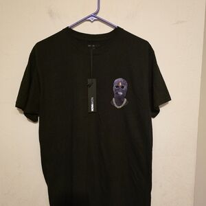 NWT Nova Men Black No Face Or Case Short Sleeve Shirt Size Medium